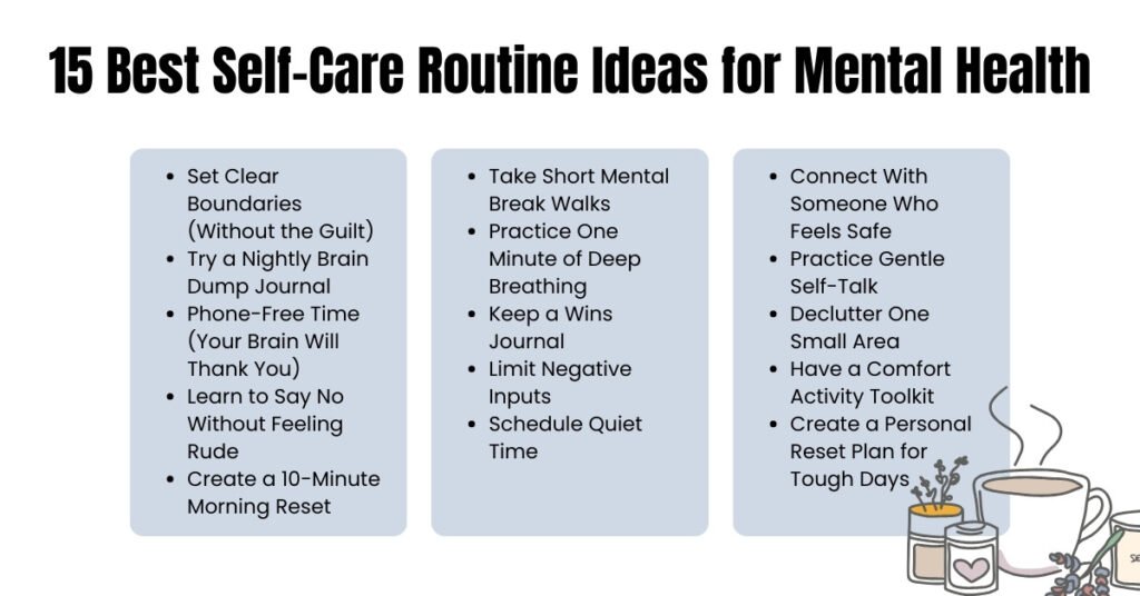 15 Best Self-Care Routine Ideas for Mental Health