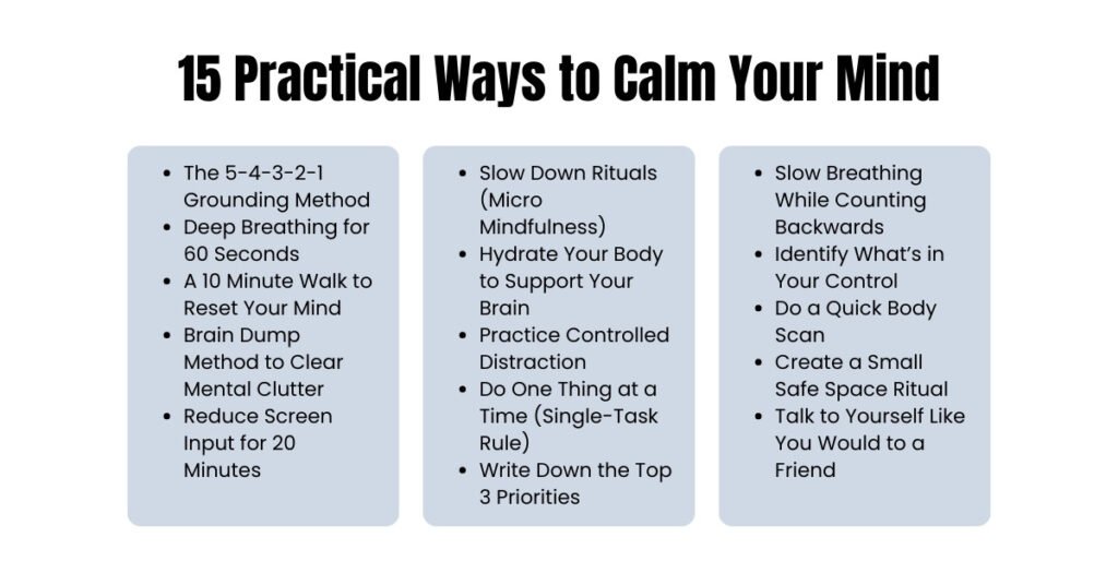15 Practical Ways to Calm Your Mind